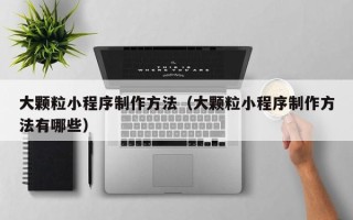 黄骅大颗粒小程序制作方法（大颗粒小程序制作方法有哪些）
